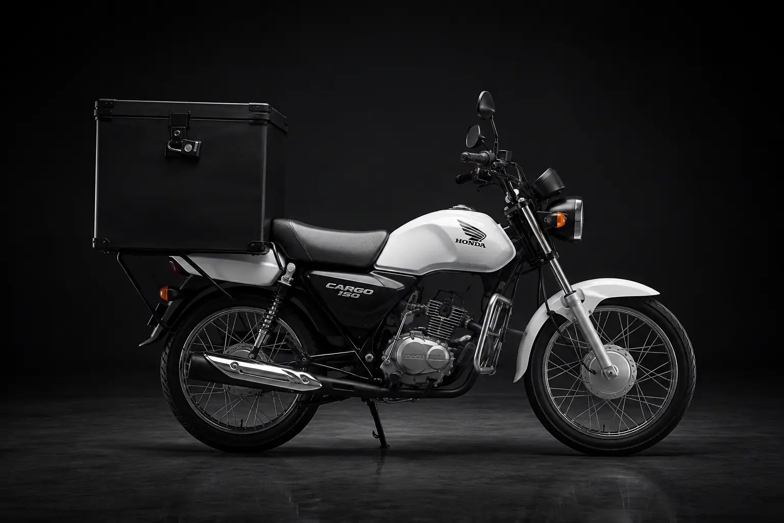 Motocicleta blindada Thunder Ship — vista de estudio